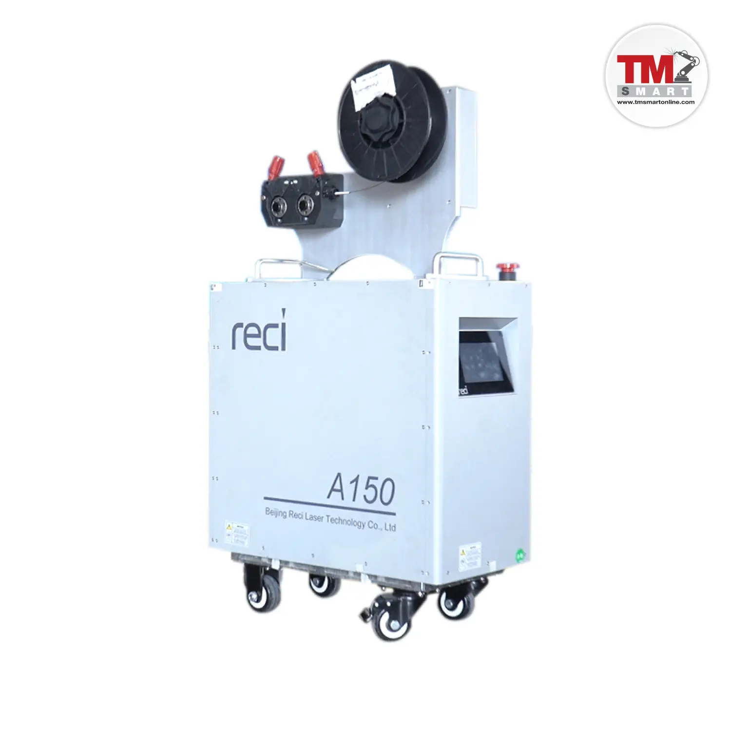 เครื่องเชื่อมเลเซอร์มือถือแบบพกพา หรือ Air Cooling Handheld Laser Welding Machine ยี่ห้อ reci มีขนาดกำลังเลซอร์ตั้งแต่ 800w / 1200w / 1500w / 2000w / 3000w พร้อมชุดฟีดลวด ป้อนลวด อัตโนมัติ